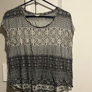 Lucky Brand Juniors Black/White Shirt